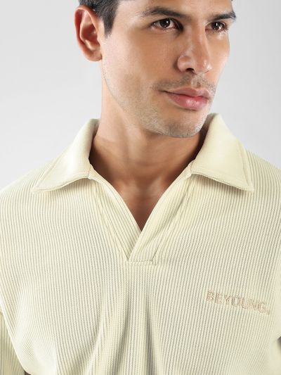 White Polo Collar Sweatshirt White Polo Collar Sweatshirt