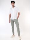 White Striped Casual Shirt for Men