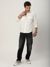 White Terry Textured Shirt