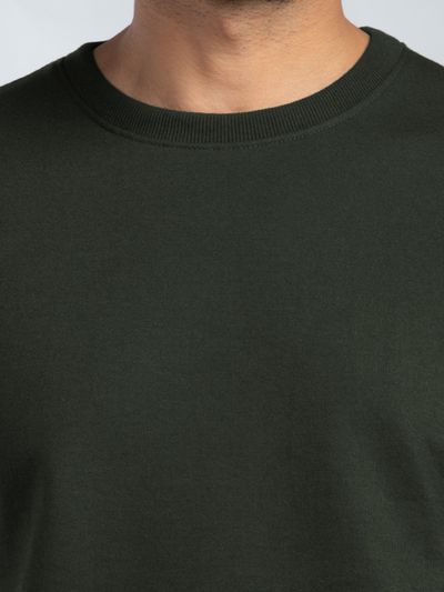 Plain Camo Green Men Sweatshirts Plain Camo Green Men Sweatshirts