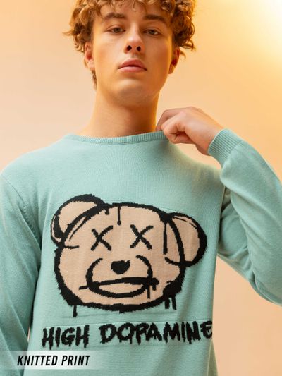 High Dopamine Flat Knit Sweater for Men
