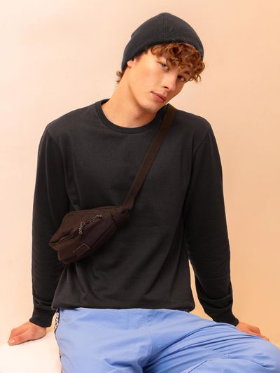 Solid Black Men Sweatshirts latest sweatshirt for men at Beyoung,