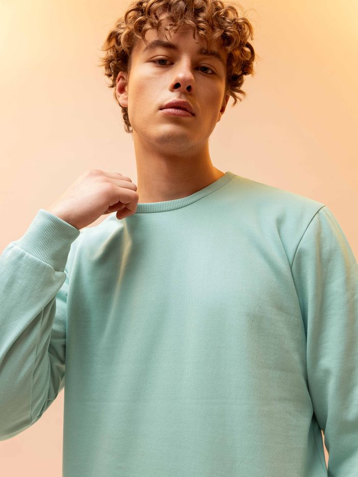 Buy Solid Soft Green Men Sweatshirts Online in India Beyoung