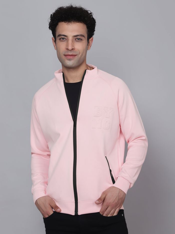 Buy Baby Pink Scuba Jacket for Men Online in India -Beyoung