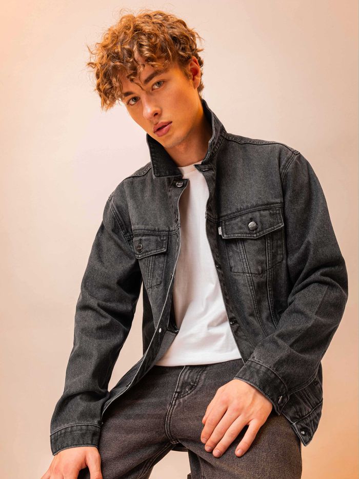Jeans jacket for man clearance