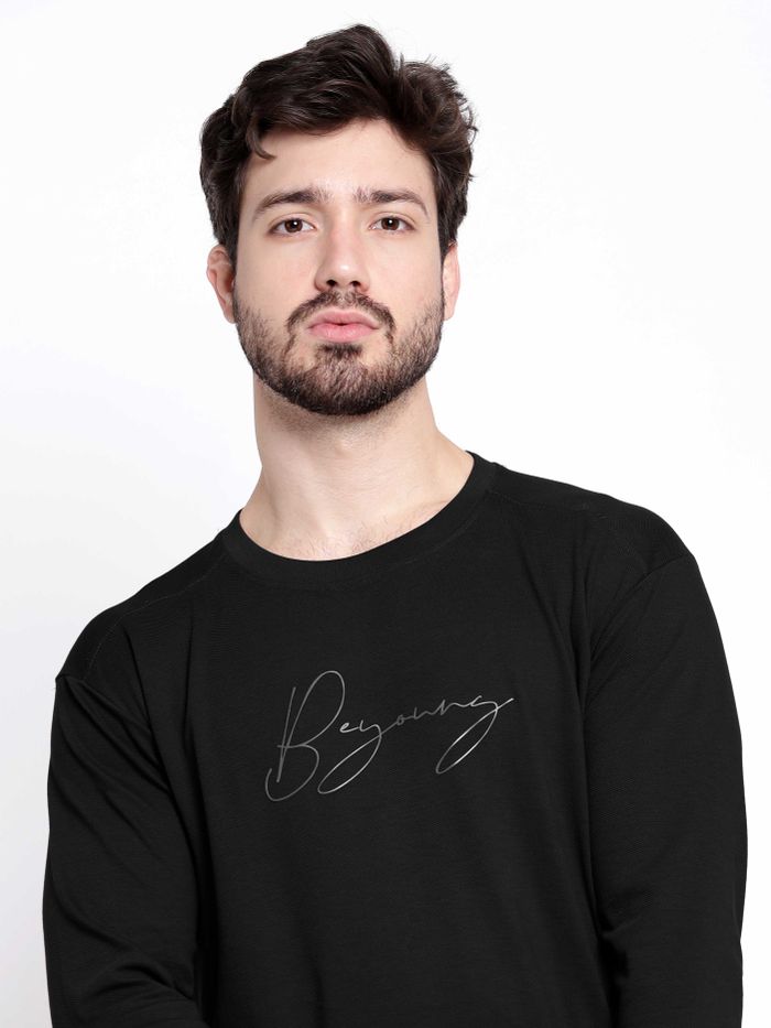 Mens black sweatshirt hot sale