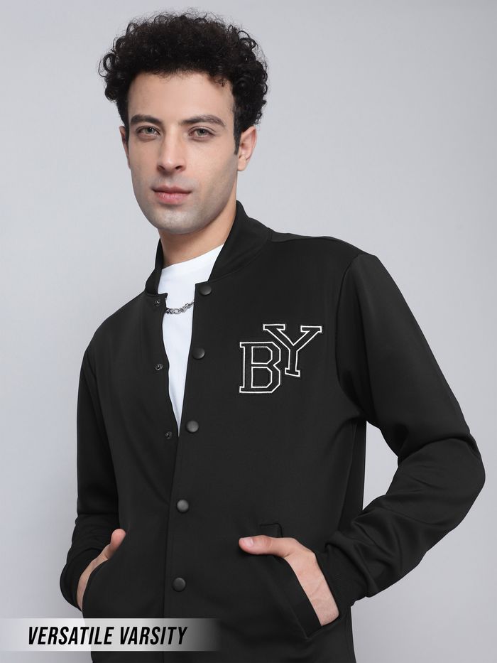 Varsity jacket discount mens black