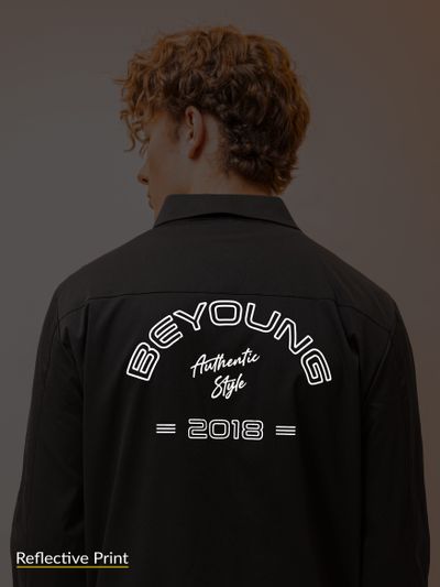 Pitch Black Reflective Windcheater Jacket for Men Pitch Black Reflective Windcheater Jacket for Men