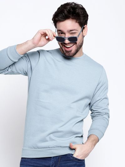 Plain light blue outlet sweatshirt