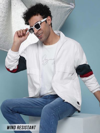 Buy White Windcheater Jacket for Men Online in India Beyoung