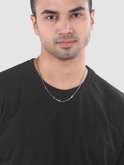 Black Structured Oversized T-Shirt