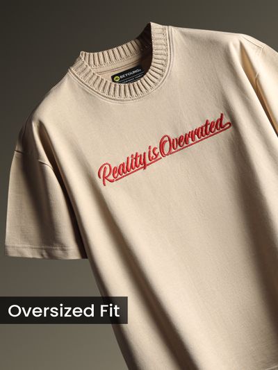 Beige Mock Neck Embroidered T-Shirt Beige Mock Neck Embroidered T-Shirt