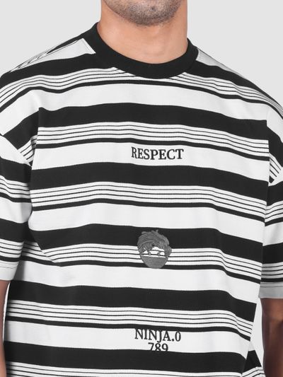 Black Striped Knitted T-Shirt Black Striped Knitted T-Shirt