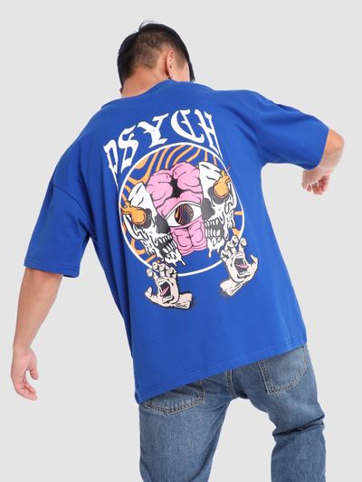 Psych Printed Oversized T-shirt for Men oversized t shirt combo for men,