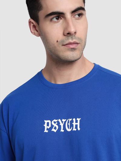 Psych Printed Oversized T-shirt for Men Psych Printed Oversized T-shirt for Men