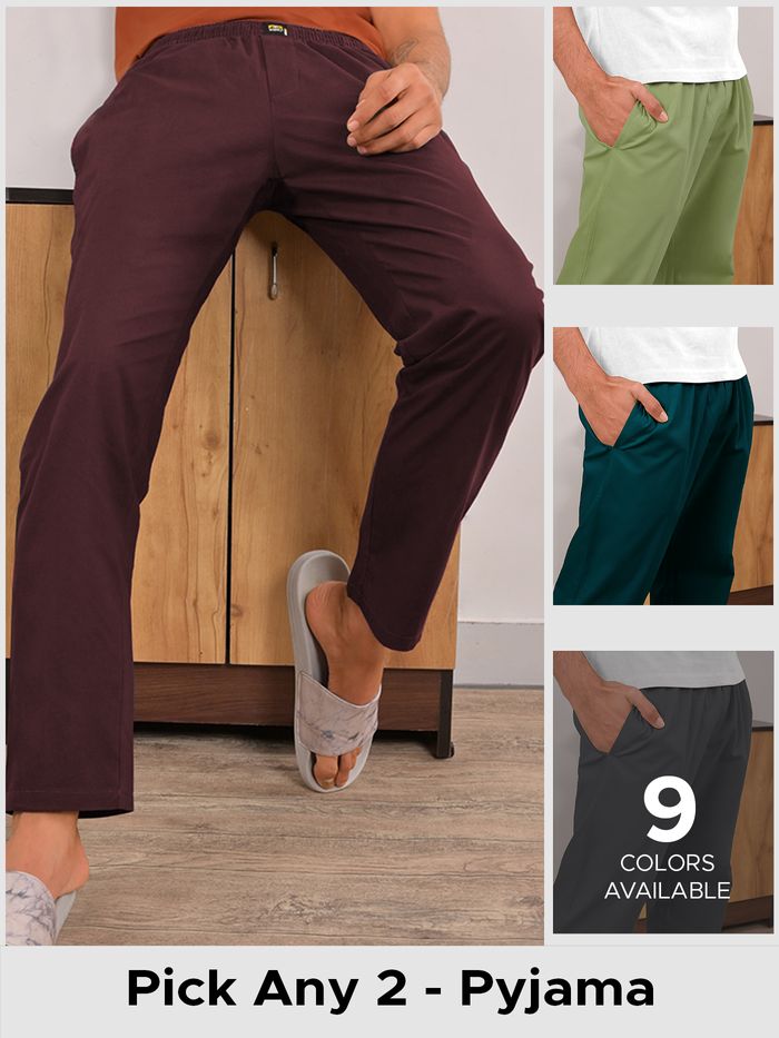 Mens plain pyjamas clearance