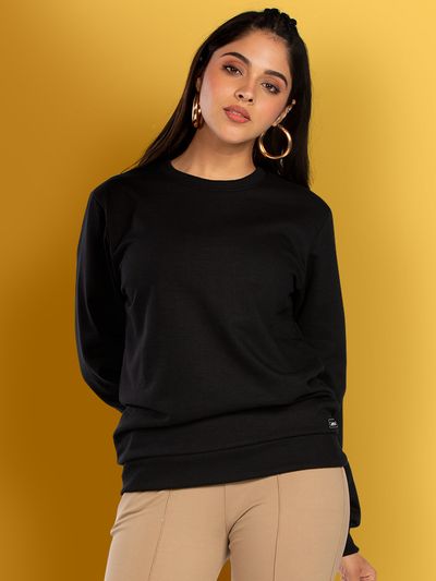 Girls black sweatshirt sale
