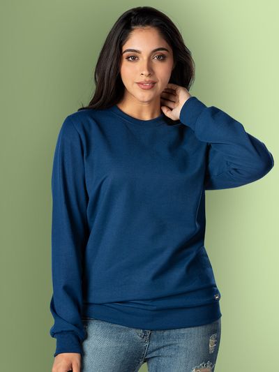 Plain navy sweatshirt womens online