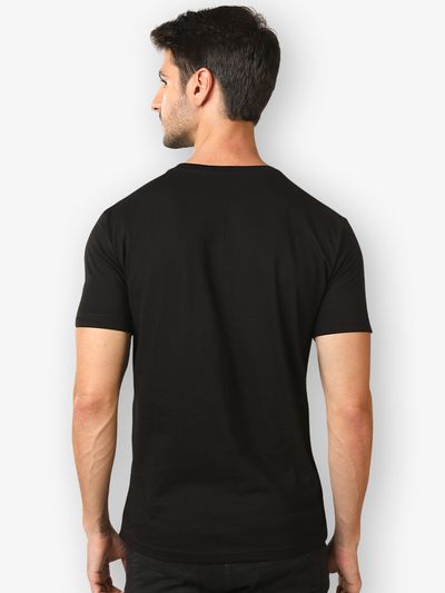 Black Men Plain T-Shirt