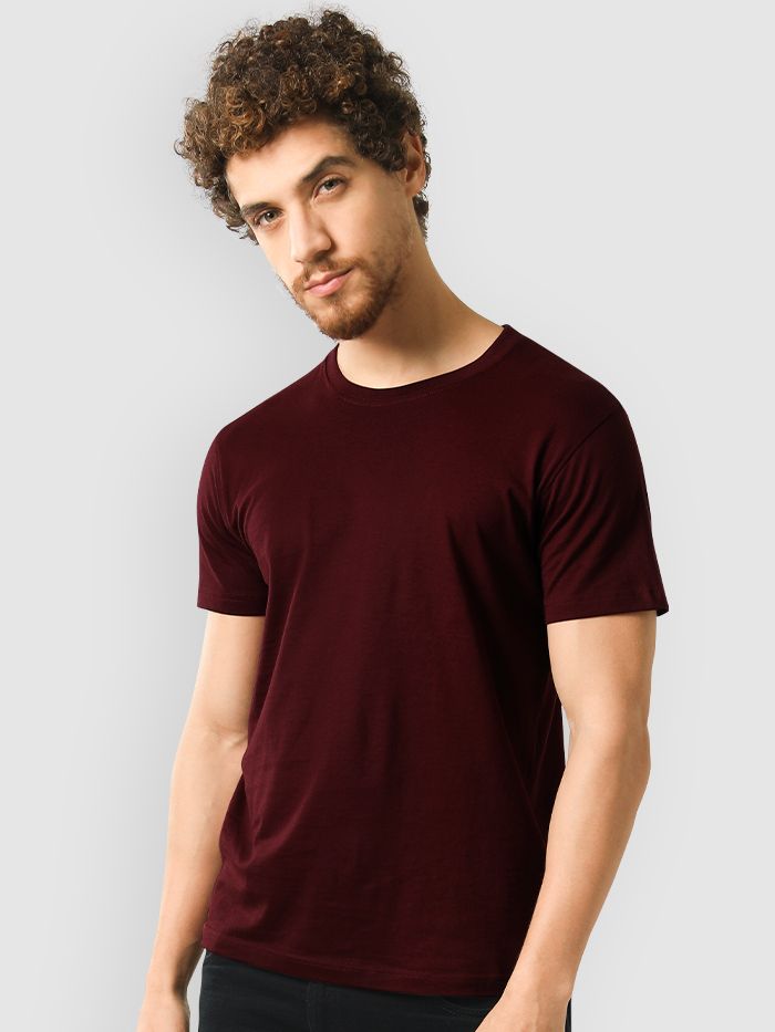 T shirt burgundy hot sale