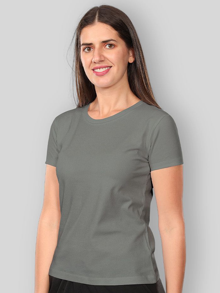 Plain grey 2025 t shirt women's