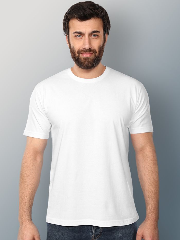 Plain White T shirt Buy Plain White Half Sleeve T shirt Online