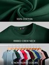 Bottle Green Plain T-Shirt