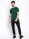 Bottle Green Plain T-Shirt