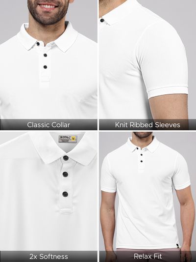 Classic White Mens Polo T-shirt Polo T-Shirts Online
