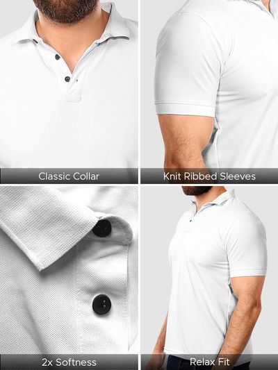 Classic White Polo T-shirts Classic Polo Tees Online