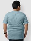 Plain Dream Blue Plus Size T-Shirt