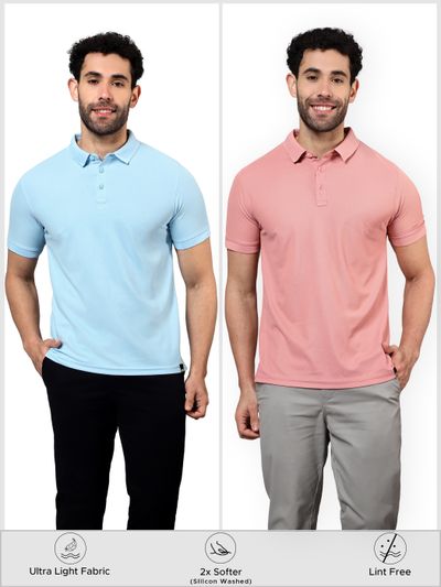 Pack of 2-Ocean-Man Polo T-shirts Combo Pack of 2-Ocean-Man Polo T-shirts Combo