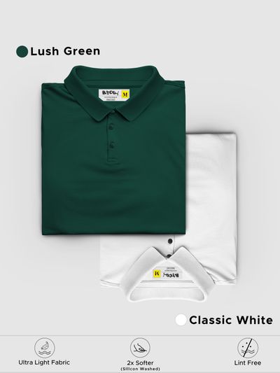 Pack of 2-Soothing Gentlemen Polo T-shirts Combo Shop Mens Polo T-shirt