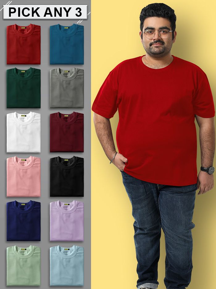 Indkøbscenter respekt Herre venlig Shop From Pick Any 3 Color of Plain T-shirt Online at Just Rs.798