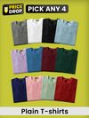 Buy best plain t-shirt combos for men online, 