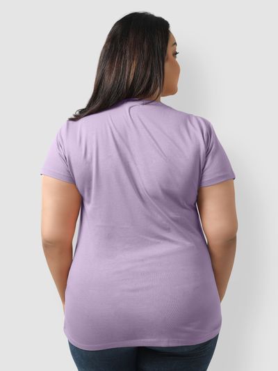 Plain Lilac Womens Plus Size T-shirt Plain Lilac Womens Plus Size T-shirt