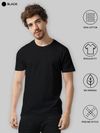 Plain T-shirts Combo Black And Bottle Green