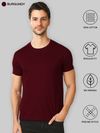 Plain T-shirts Combo White And Burgundy