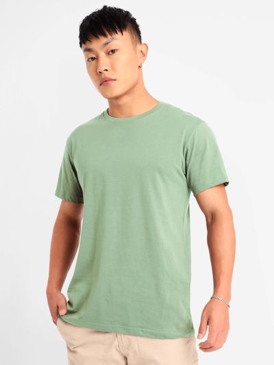 Buy Seafoam Green Plain T Shirt Online in India Beyoung
