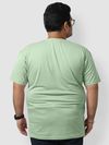 Plain Seafoam Green Plus Size T-Shirt