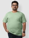 Plain Seafoam Green Plus Size T-Shirt