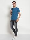 Teal Blue Plain T-shirt