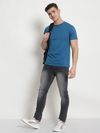 Teal Blue Plain T-shirt