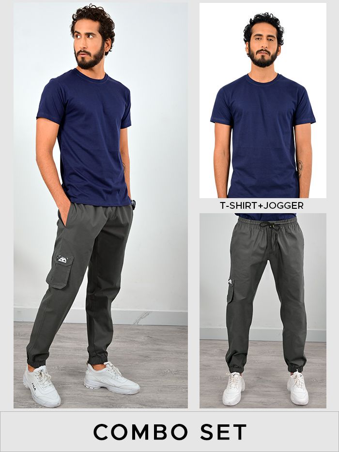 Buy Plain T shirt Jogger Combo Set Online in India Beyoung