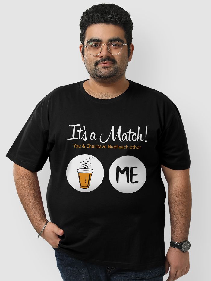 Buy Chai and Me Mens Plus Size T shirt Online India Beyoung