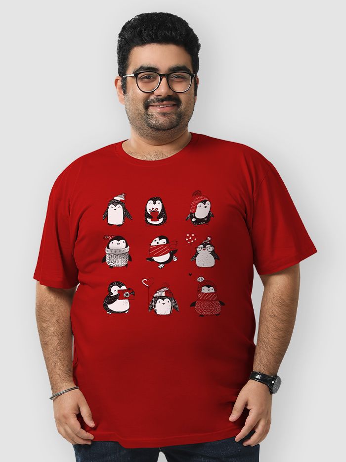 Buy Holiday Penguin Mens Plus Size T shirt Online India Beyoung