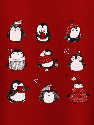 Holiday Penguin XXL Size T-shirts