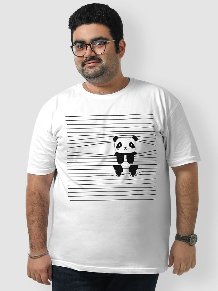 Peeping Panda Plus Size T shirts