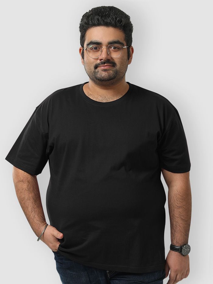 Plain black t shirt online india shop