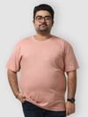 Plain Rose Pink Plus Size T-Shirt